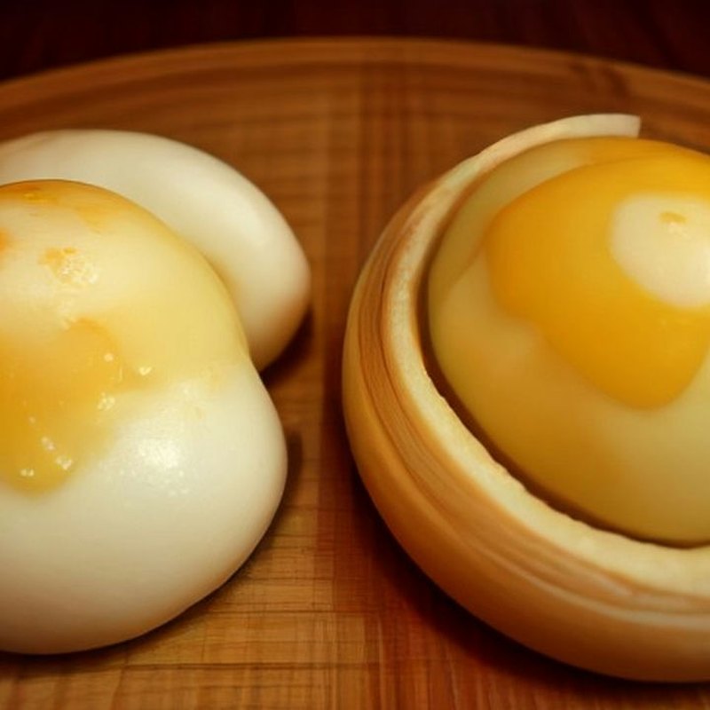 Bánh bao vỏ trắng nhân heo trứng cút