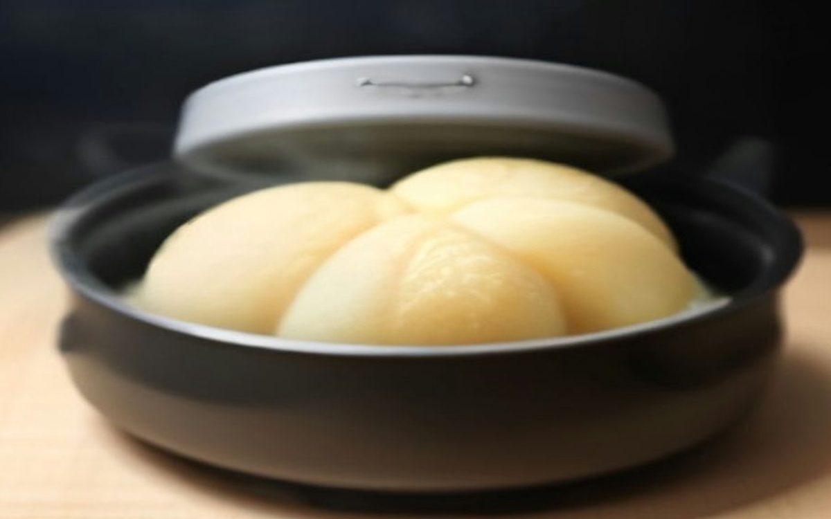 Hấp lại bánh bao trong nồi hấp